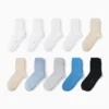 Multipack of 10 - socks light blue