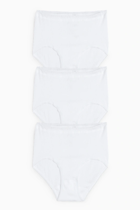 Multipack of 3 - knickers white