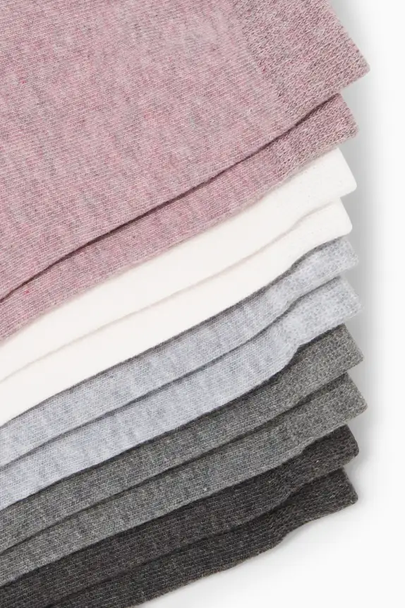 Multipack of 10 - socks gray / rose