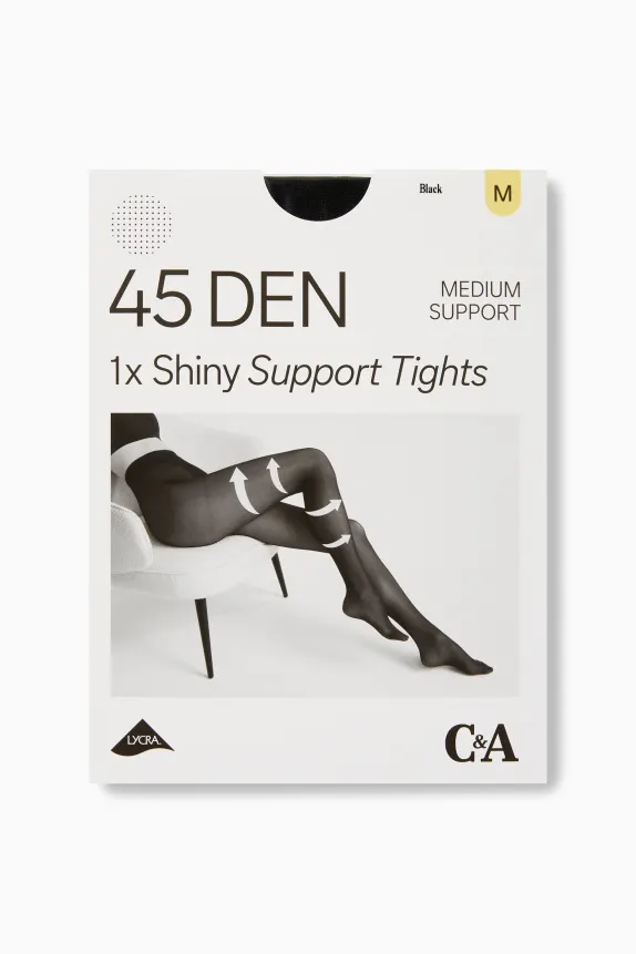 Tights - LYCRAÂ® - 45 denier black