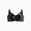 Non-wired minimiser bra - shiny black