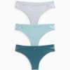 Multipack of 3 - knickers white / turquoise