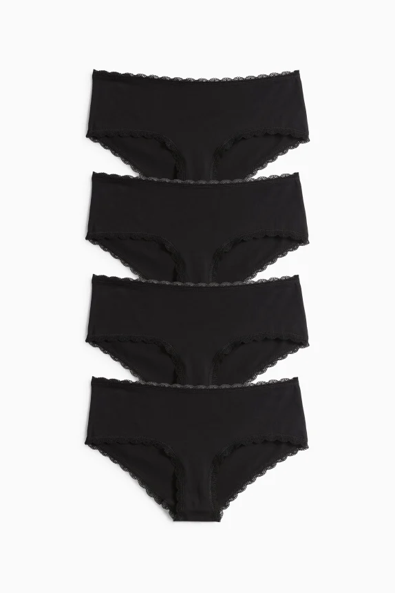 Multipack of 4 - hipsters black