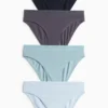 Multipack of 4 - knickers light blue