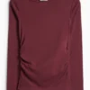 Long sleeve top - slim fit bordeaux