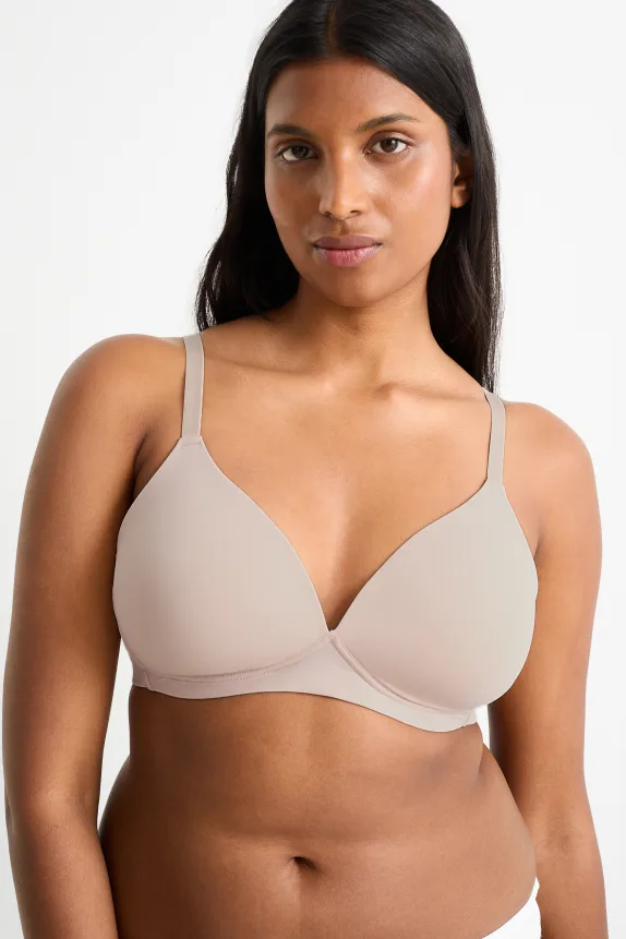 Non-wired bra - padded - LYCRA® light beige