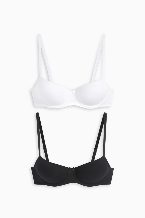 Multipack of 2 - underwire bra - DEMI - padded white / black