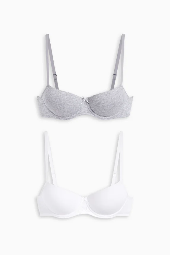 Multipack of 2 - underwire bra - DEMI - padded gray