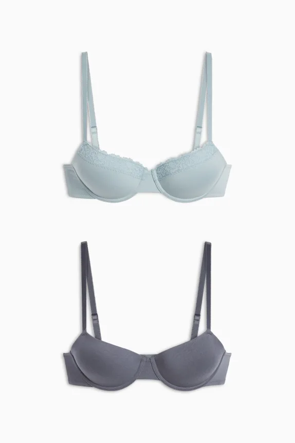 Multipack of 2 - underwire bra - DEMI - padded light blue