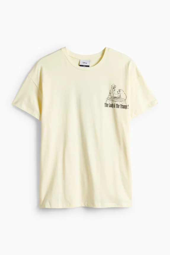 T-shirt - oversized - Lady and the Tramp light yellow