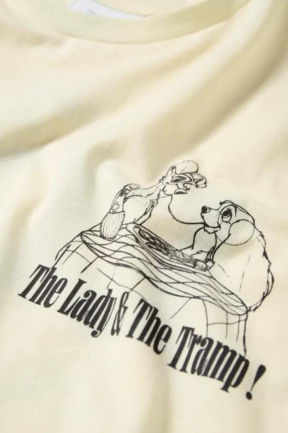 T-shirt - oversized - Lady and the Tramp light yellow