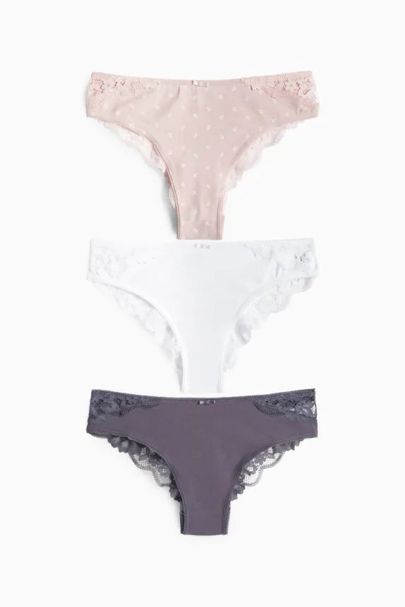Multipack of 3 - knickers rose