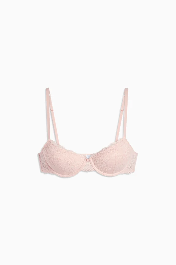 Underwire bra - DEMI - padded rose