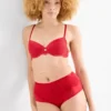 Underwire bra - DEMI - padded red