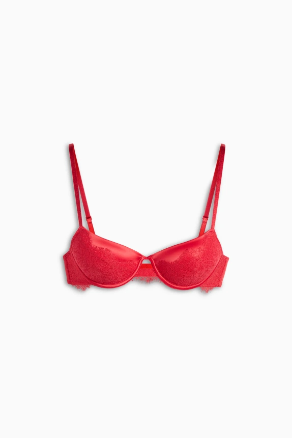 Underwire bra - DEMI - padded red