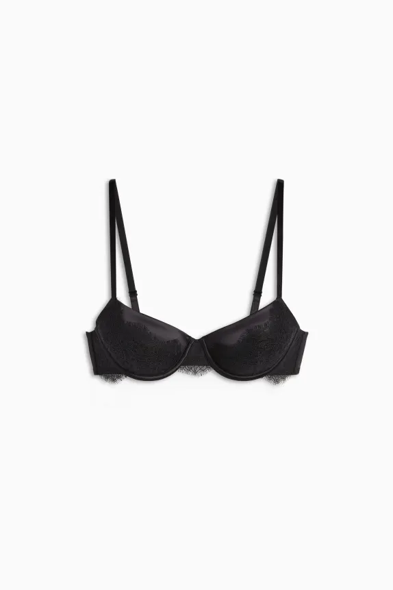 Underwire bra - DEMI - padded black