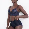 Underwire bra - PLUNGE - padded dark blue