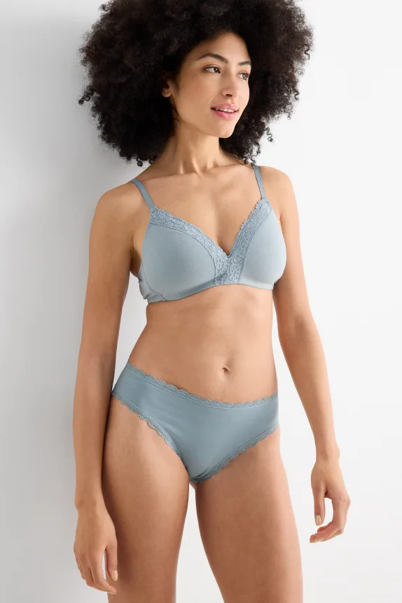 Multipack of 2 - non-wired bra - padded blue / turquoise