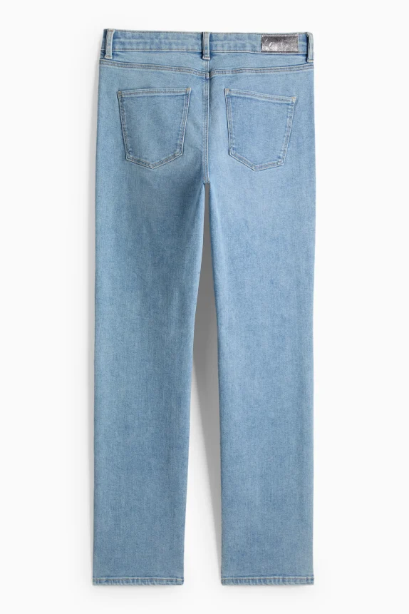 Straight jeans - mid-rise waist - shaping jeans - LYCRAÂ® denim-light blue
