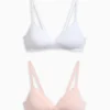 Multipack of 2 - non-wired bra - padded white / rose
