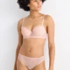 Underwire bra - DEMI - padded rose