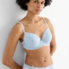 Underwire bra - FULL COVERAGE - padded light blue