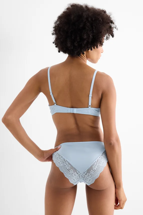 Underwire bra - FULL COVERAGE - padded light blue