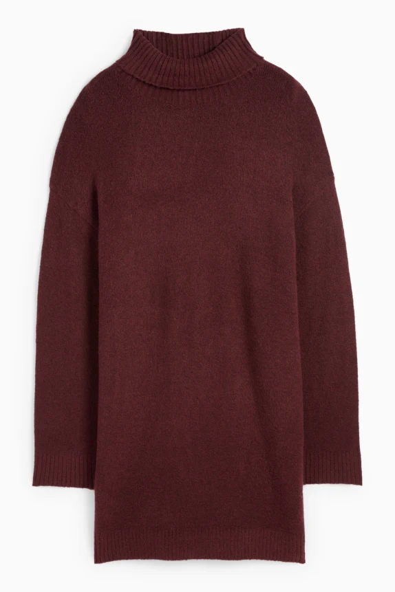 Knitted dress bordeaux