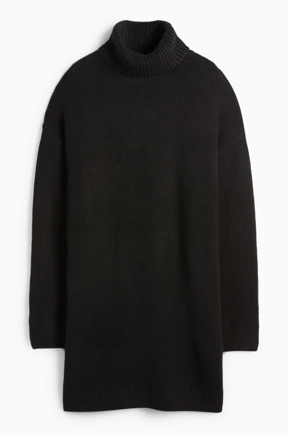 Knitted dress black