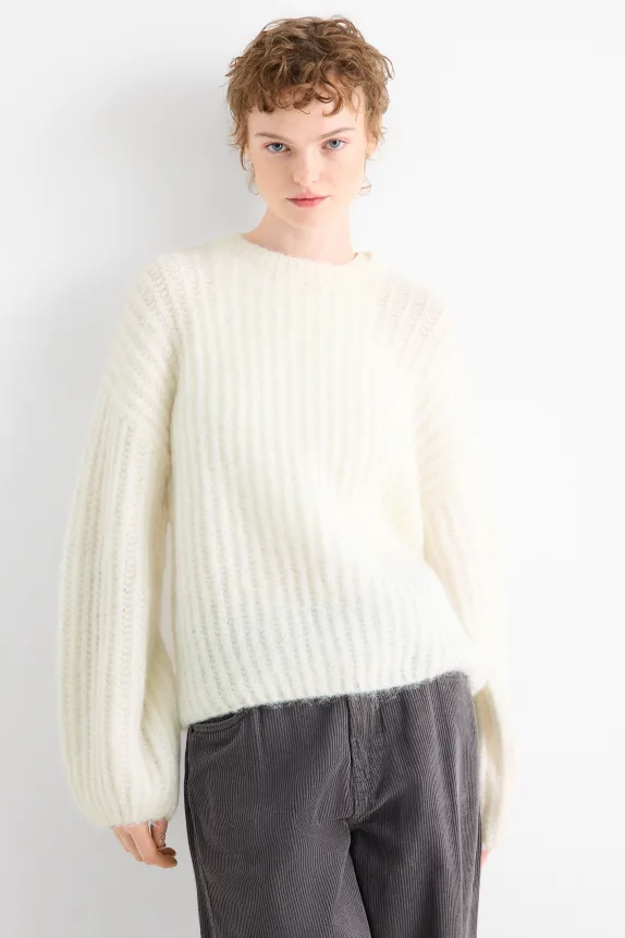 Jumper - ribbed cremewhite