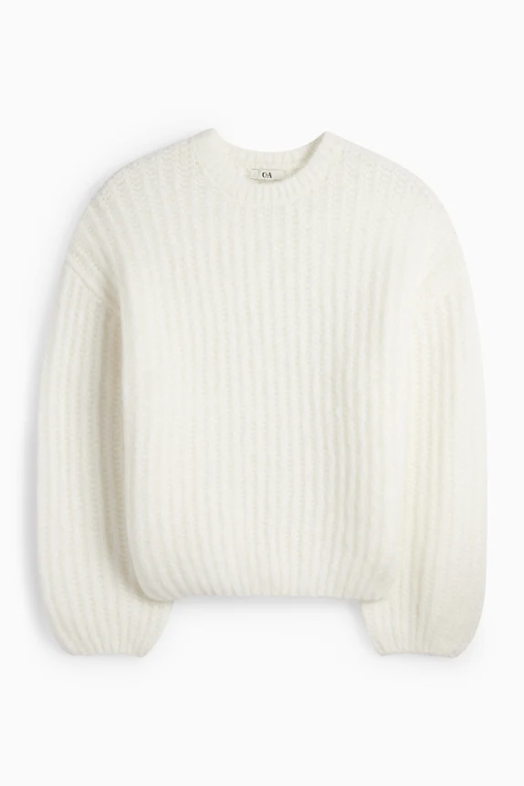 Jumper - ribbed cremewhite