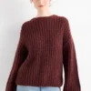 Jumper - ribbed bordeaux