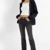 Bootcut jeans - low-rise waist denim-dark gray