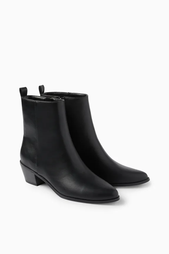 Ankle boots - faux leather black