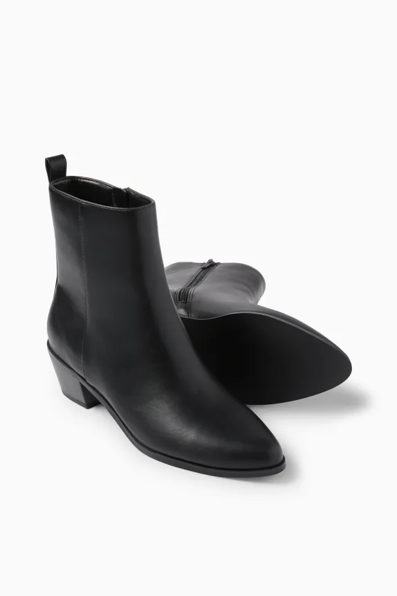 Ankle boots - faux leather black
