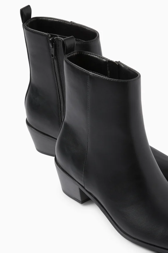 Ankle boots - faux leather black