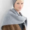 Cashmere hat - ribbed light gray-melange