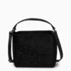 Small shopper with detachable bag strap black
