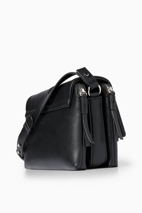 Crossbody bag - faux leather black