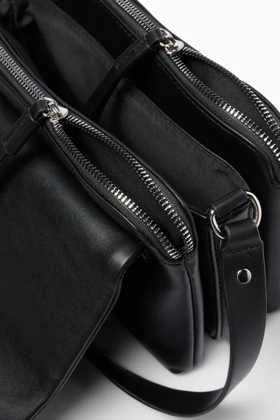 Crossbody bag - faux leather black