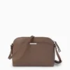 Crossbody bag - faux leather dark brown