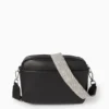 Crossbody bag with detachable bag strap - faux leather black