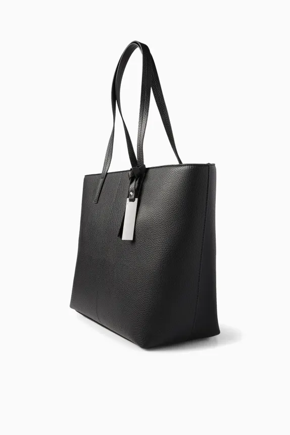 Large shopper - faux leather black