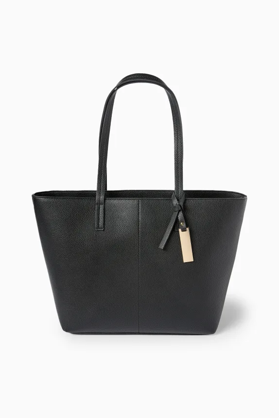 Large shopper - faux leather black