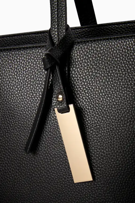 Large shopper - faux leather black
