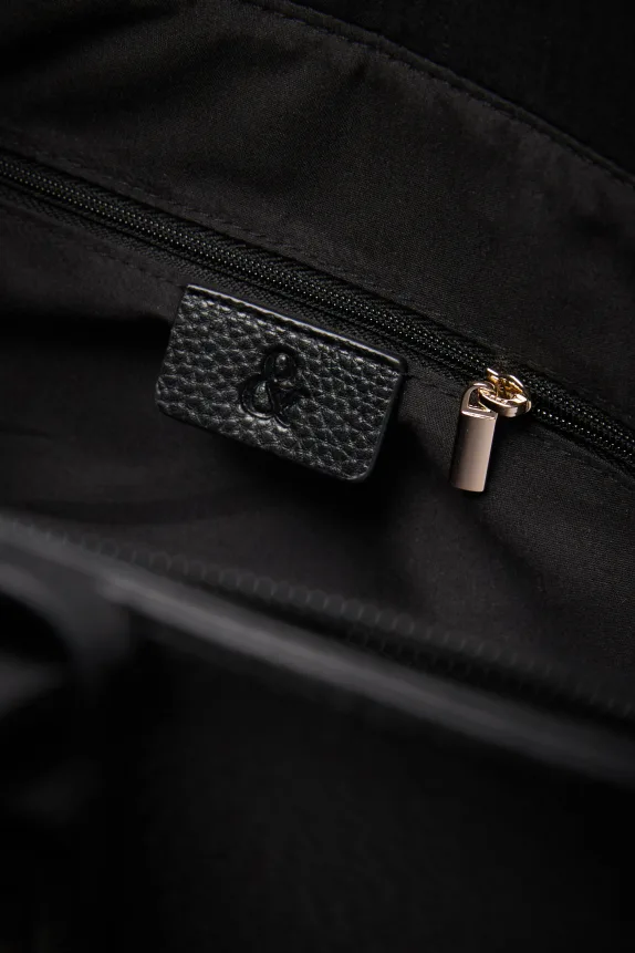 Large shopper - faux leather black