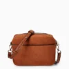 Crossbody bag with detachable bag strap brown