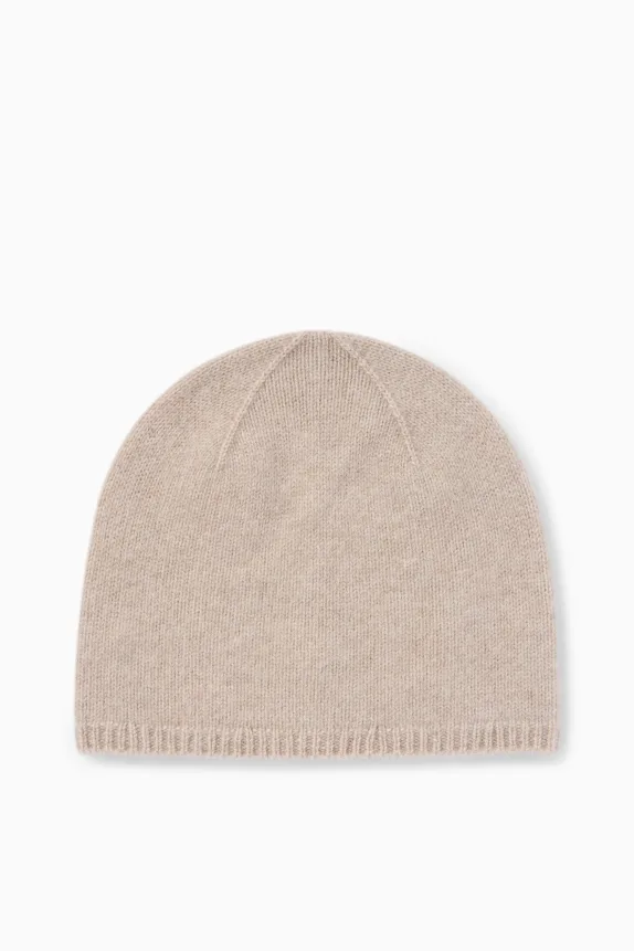 Cashmere beanie light beige