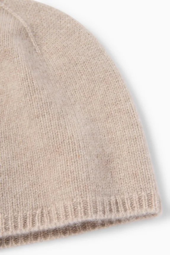 Cashmere beanie light beige