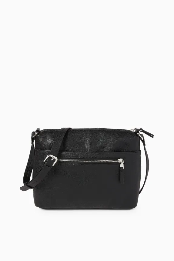 Crossbody bag - faux leather black